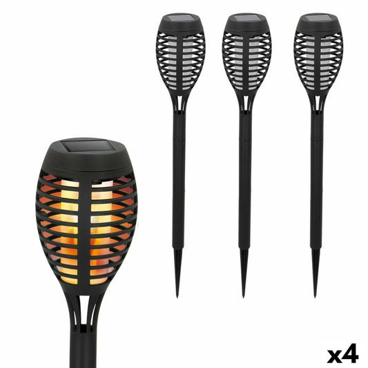 Set of solar garden torch lights Aktive Plastic 7,5 x 50 x 7,5 cm (4 Units)-0
