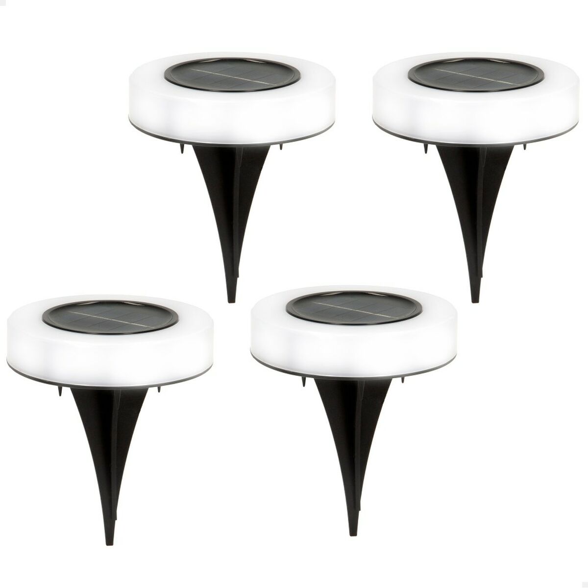 Set of solar garden lights Aktive 4 Pieces ABS 10,5 x 12,5 x 10,5 cm (6 Units)-6