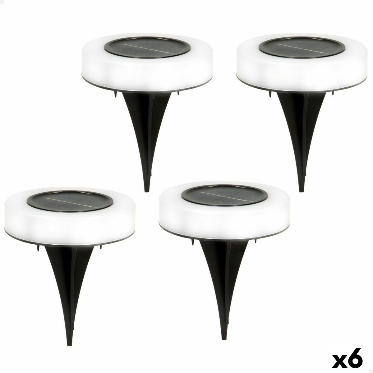 Set of solar garden lights Aktive 4 Pieces ABS 10,5 x 12,5 x 10,5 cm (6 Units)-0