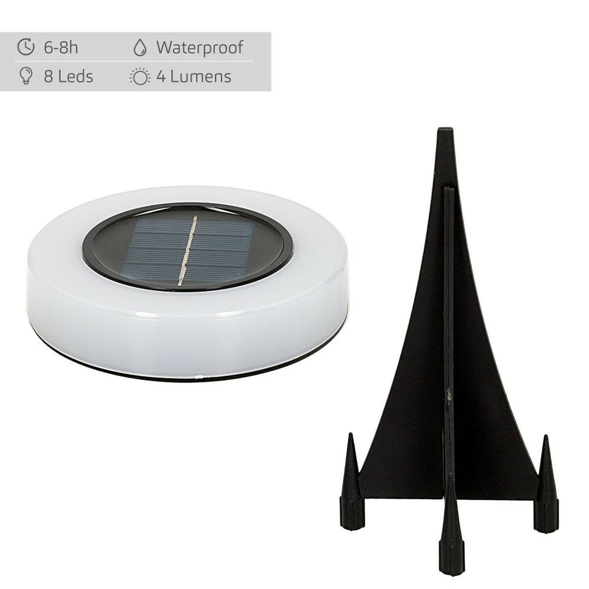 Set of solar garden lights Aktive 4 Pieces ABS 10,5 x 12,5 x 10,5 cm (6 Units)-2