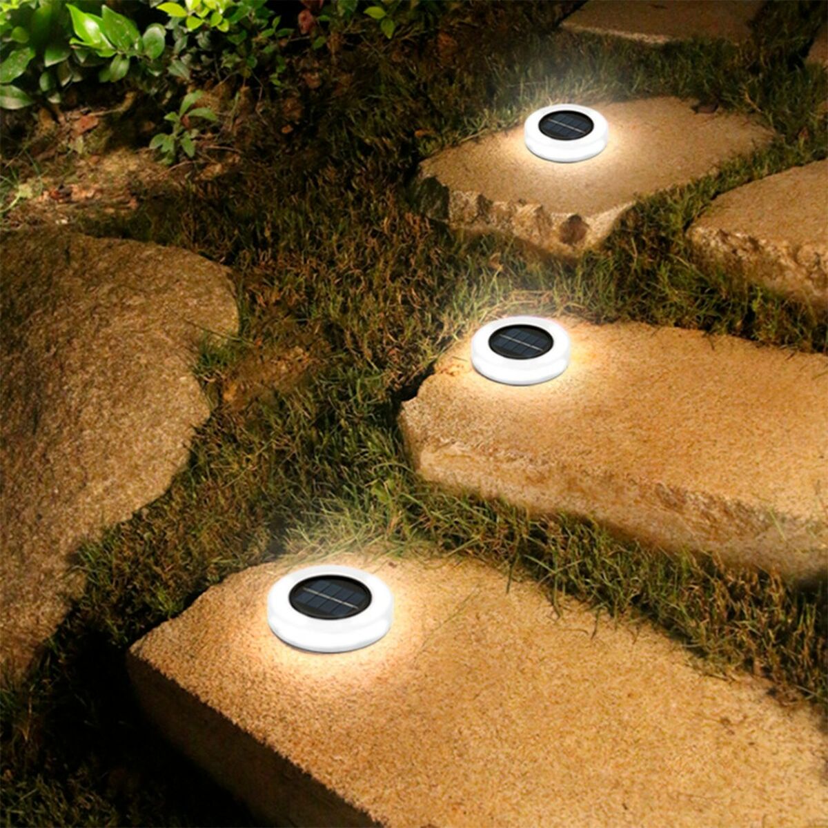 Set of solar garden lights Aktive 4 Pieces ABS 10,5 x 12,5 x 10,5 cm (6 Units)-1