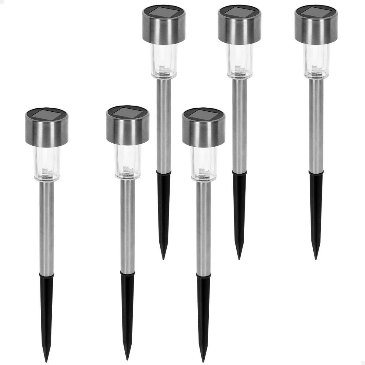 Set of solar garden lights Aktive 6 Pieces Plastic 5,5 x 36 x 5,5 cm (6 Units)-6