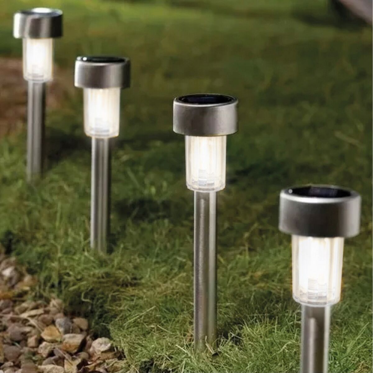 Set of solar garden lights Aktive 6 Pieces Plastic 5,5 x 36 x 5,5 cm (6 Units)-5