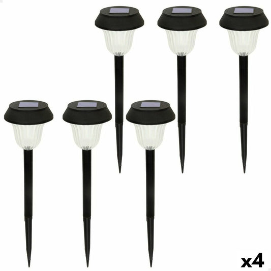 Set of solar garden lights Aktive 6 Pieces Stainless steel Plastic 10 x 38 x 10 cm (4 Units)-0