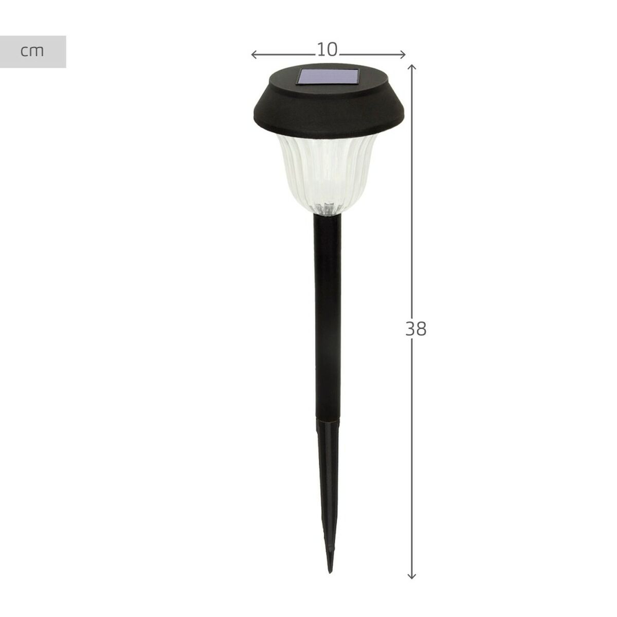 Set of solar garden lights Aktive 6 Pieces Stainless steel Plastic 10 x 38 x 10 cm (4 Units)-1