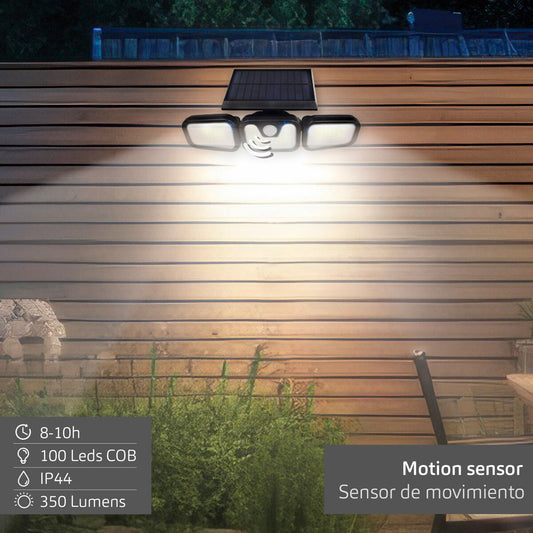 Solar-powered spotlight Aktive 28 x 9 x 12 cm (4 Units)-4
